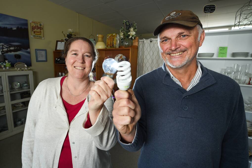 AN IDEA: CSU researchers Helen Masterman-Smith and John Rafferty are leading a project to reduce energy costs for North Albury residents. Picture: MARK JESSER