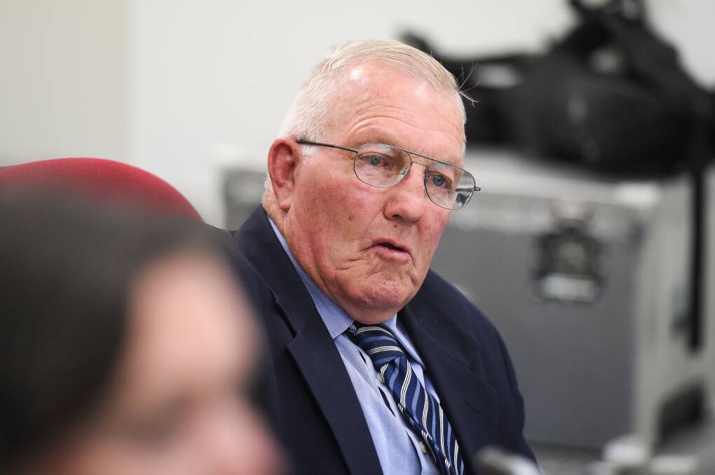 IT'S COMING: Councillor Tony Quinn, pictured at a previous meeting, told Greater Hume's first virtual meeting solar farm developments will happen and council should be on "the positive side" in anticipating them. 