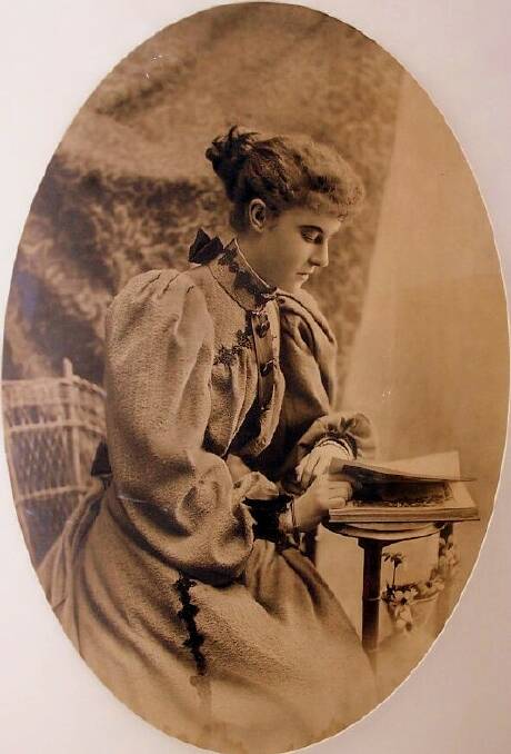 LEFT: A photographic print of Annie Ferguson at 20 years old.