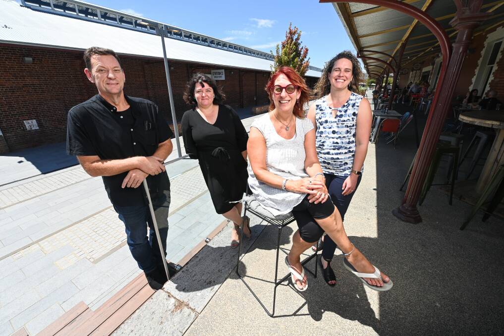 TEAM: AWAHS chief executive David Noonan, NESAY chief executive Leah Waring, Associate Professor Liz Curran and HRCLS' lawyer Deb Fisher are planning for the next phase of Invisible Hurdles. Picture: MARK JESSER