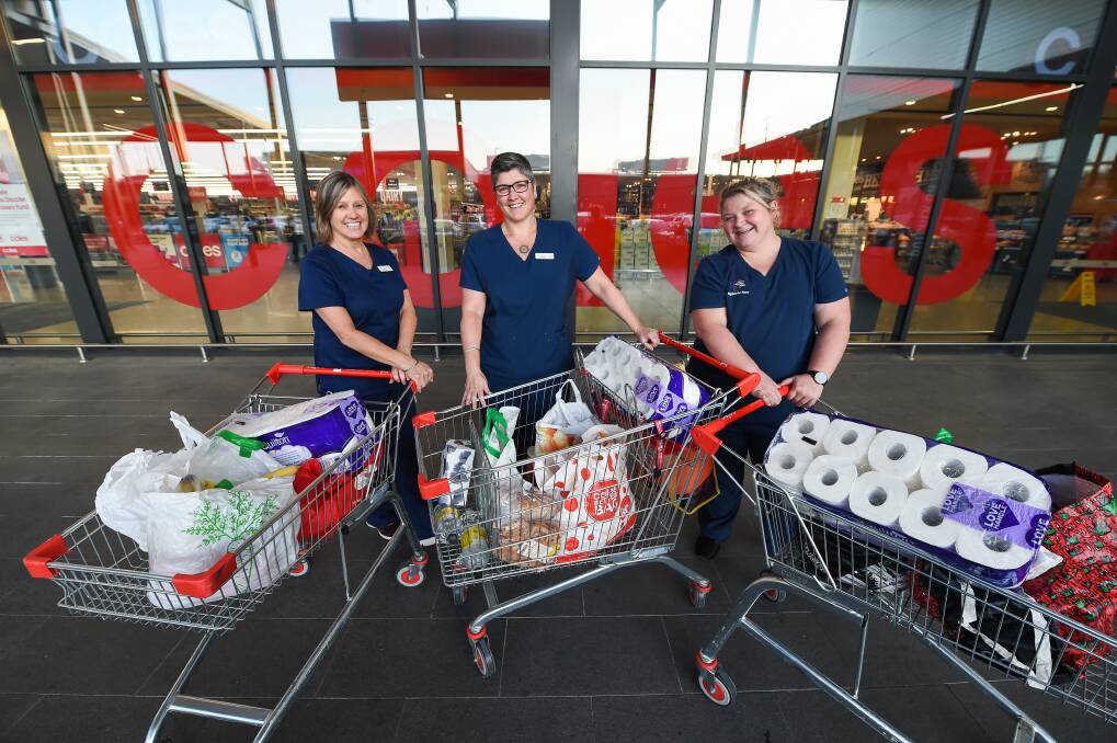 FRONTLINE: The efforts of health workers like Wodonga ED nurses Sue Bullivant, Simone Skalic and Bec Hughson have been immense throughout this year.