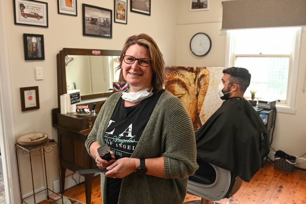 BRANCHING OUT: Today marks one year of Natasha Marin running 'That Barber' in Hume Street, Wodonga. The International Association of Trichologists student has expanded operations after a tough year. Picture: MARK JESSER