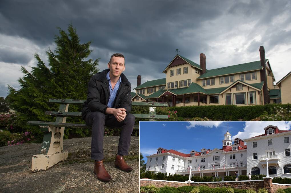 NO ANSWER: Sean Hallam says it's "infuriating" the state government continues to stay silent on the Mount Buffalo Chalet, while spending millions on buildings in Melbourne. He visited the historic Stanley Hotel in Colorado (inset), to learn why it is successful as an accommodation venue when the Chalet is not.
