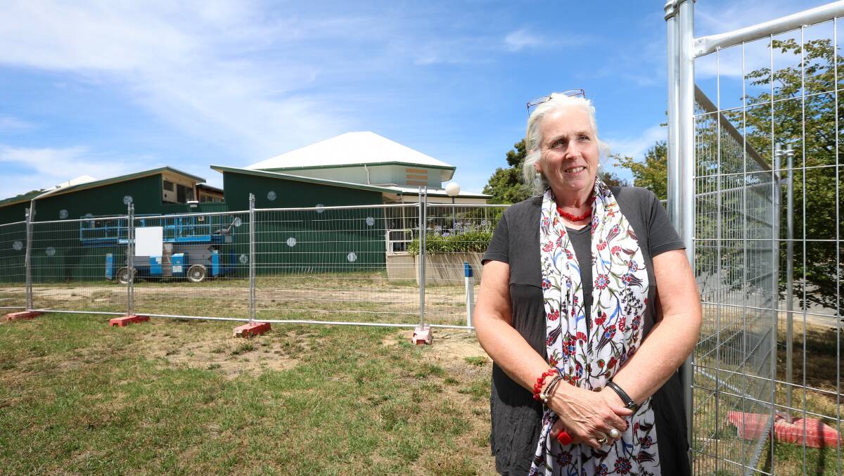 UNDERWAY: Beechworth Secondary College principal Patricia Broom is excited a long-awaited upgrade to the college has begun. Picture: JAMES WILTSHIRE