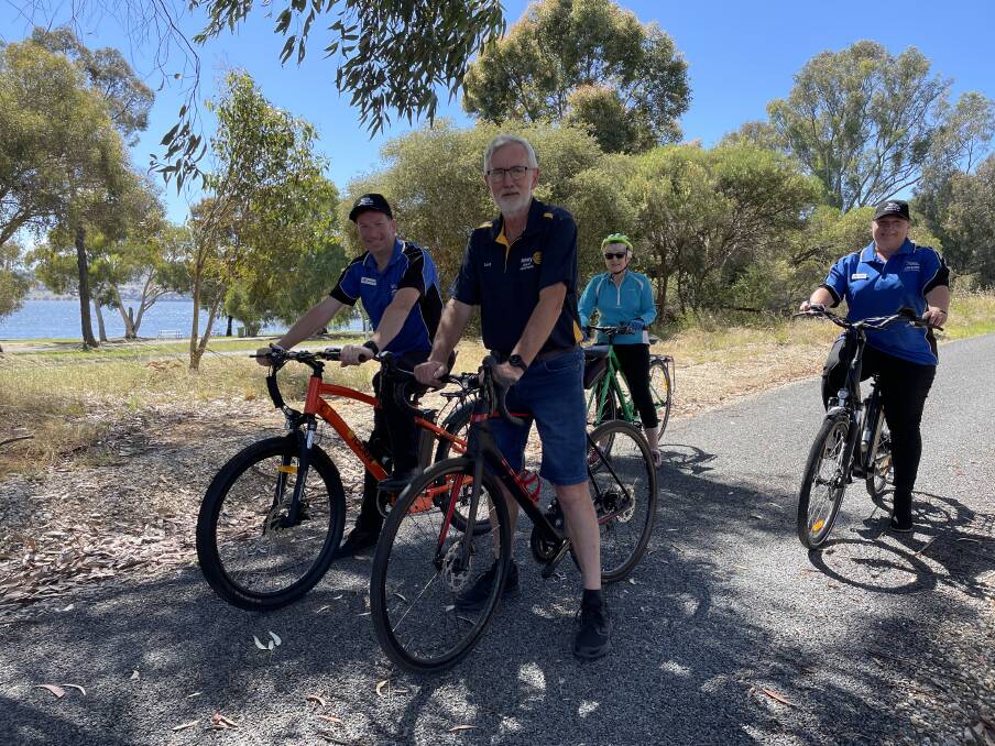 UPCOMING: Brendan Hegarty of Jacyo Albury-Wodonga, David Dow, Jenny Dow and Jayco sales representative Karyn Duffy check out one of the new routes. 