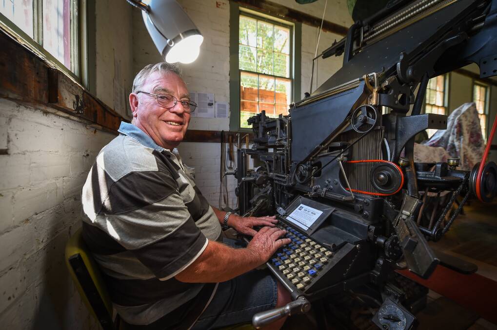 Mr Martin learned how to use the Linotype while at the Yarrawonga Chronicle.