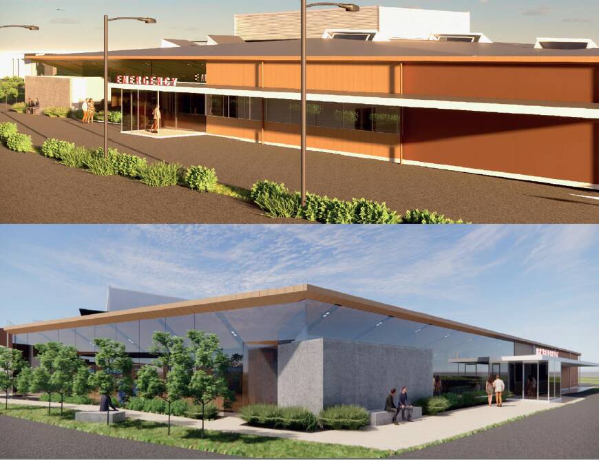 NEW LOOK: Concept designs of a new Albury emergency department are included in a report to Albury Council's meeting. Council will decide on a temporary car park. 