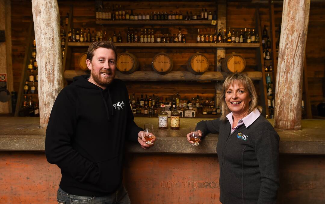 IN THE RUNNING: Corowa Distilling Co's Dean Druce and DC on the Lake's Deb O'Callaghan are heading to the NSW Regional Tourism Awards. Picture: MARK JESSER