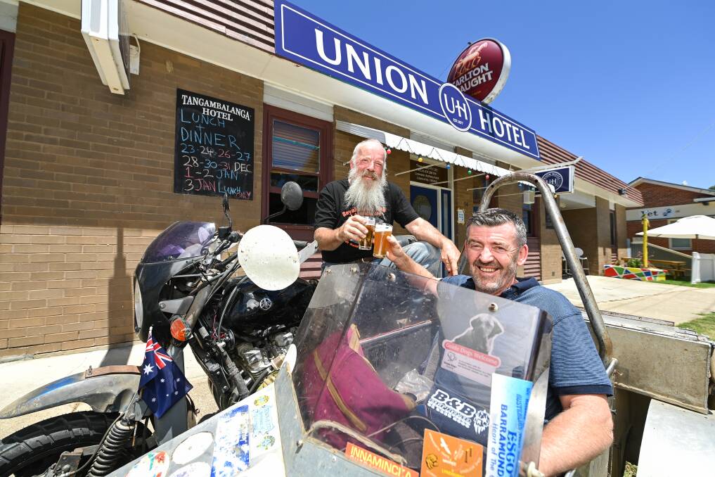 Brian Bayley and Anthony Keck are running a family fun day in Tangam. Picture: MARK JESSER