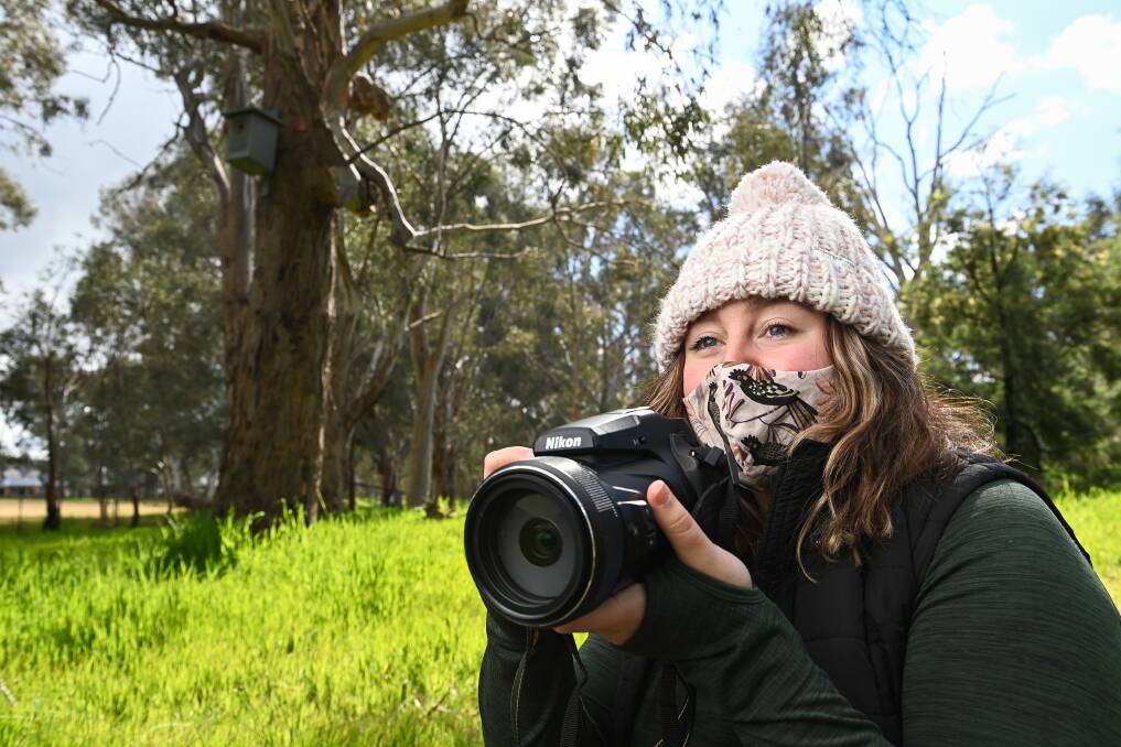 KEEN EYE: Environmental science student Amy Daeche has contributed about 30 sightings to the new Albury Wodonga Nature Map as 'WingsToWander', including from Stringybark Reserve a Baranduda. Picture: MARK JESSER