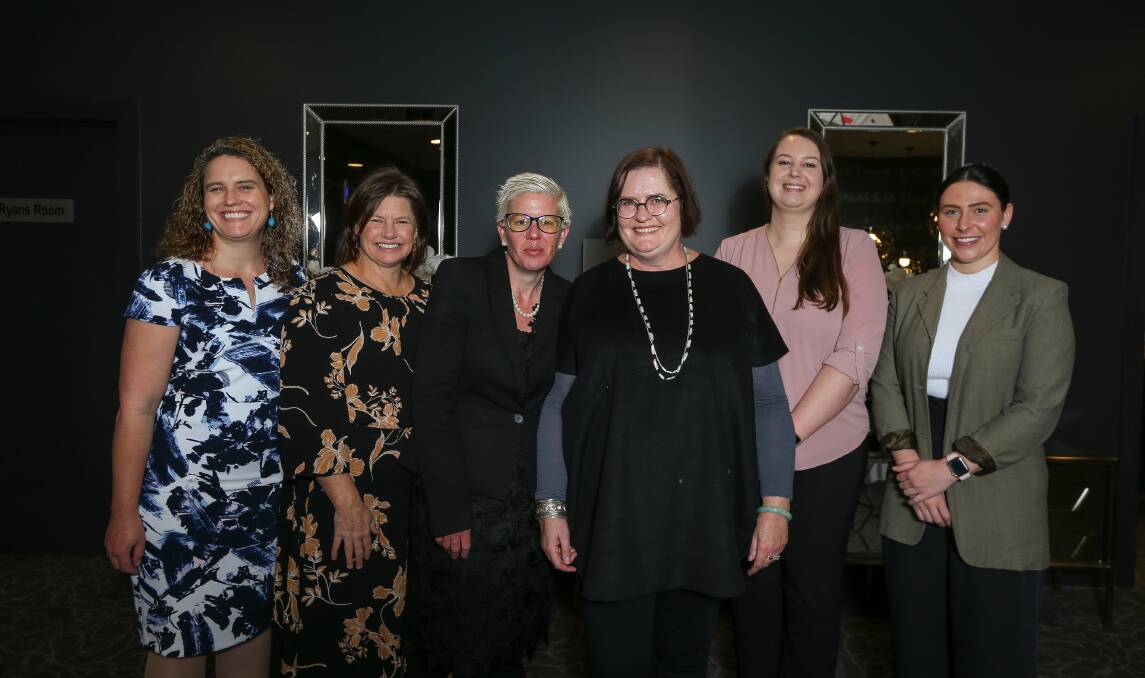 SPOTLIGHT: HRCLS' Deborah Fisher and Alison Maher, Amanda Toner of the North East Law Association, Alex Wearne, and Albury and District Law Society's Laura Henderson and Charlotte Mitlehner. Picture: TARA TREWHELLA