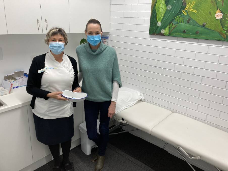 READY TO GO: Beechworth Pharmacy vaccinating pharmacist Kay Walker and owner Ruth Parker will offer AstraZeneca vaccinations from Monday.