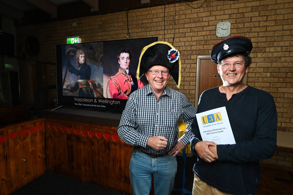 JOIN: Volunteer lecturer Hugh McKenzie-McHarg will teach 'Napoleon and Wellington' in a packed U3A program co-ordinated by Ludger Pille. Enrolments will take place at the German Austrian Australian Club. Picture: MARK JESSER