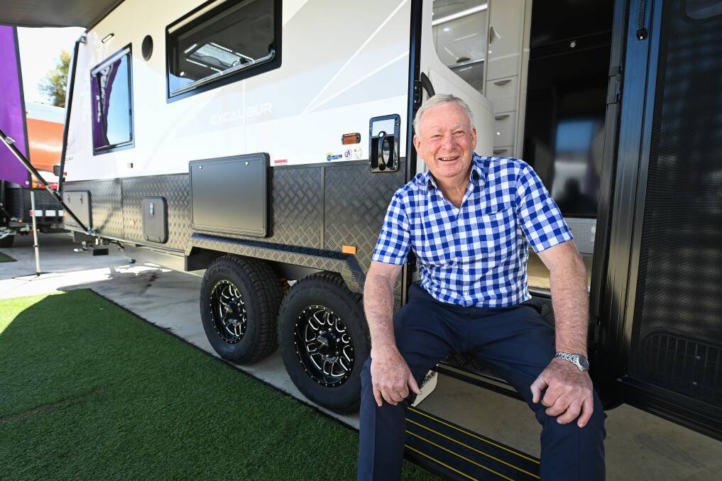 ON ROAD: Colin Haynes, who runs Albury-Wodonga RV World with his family, hopes to see a boost in the caravan industry once borders are opened. It's been a tough few months, with manufacturing impacted. Picture: MARK JESSER