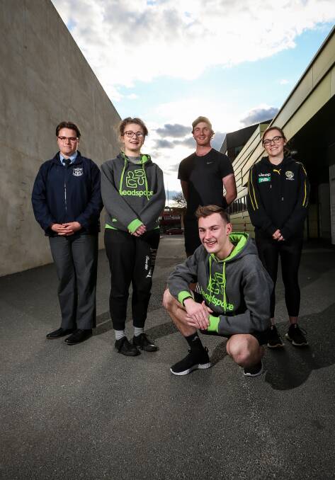 FEEL THE VIBE: Eli Davern, 15, Makayla Pollard-Chivers, 17, Josh Rickard, Jordan Ross, 17, and Sarah Blatchford are organising a new youth fesivtal. Picture: JAMES WILTSHIRE
