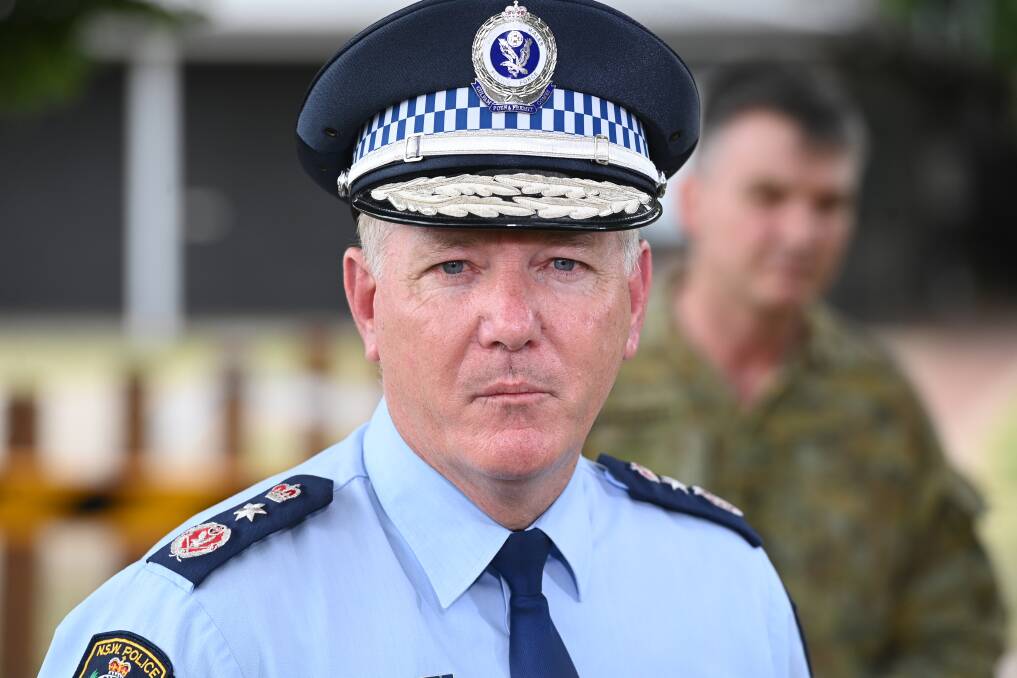 NSW Police Commissioner Mick Fuller spoke of the border closure wrap-up on Sunday. Picture: MARK JESSER