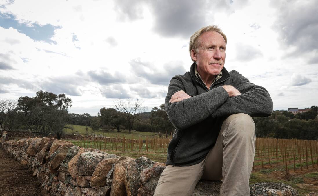 GREAT PLANS: Mark Walpole, who runs Fighting Gully Road winery, is helping a Melbourne couple restore a historic Beechworth vineyard. Picture: JAMES WILTSHIRE