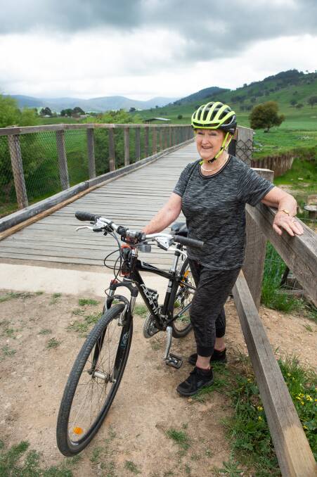 Beth Webb is one of a handful of original members who are part of the rail trail group today. Picture: MARK JESSER