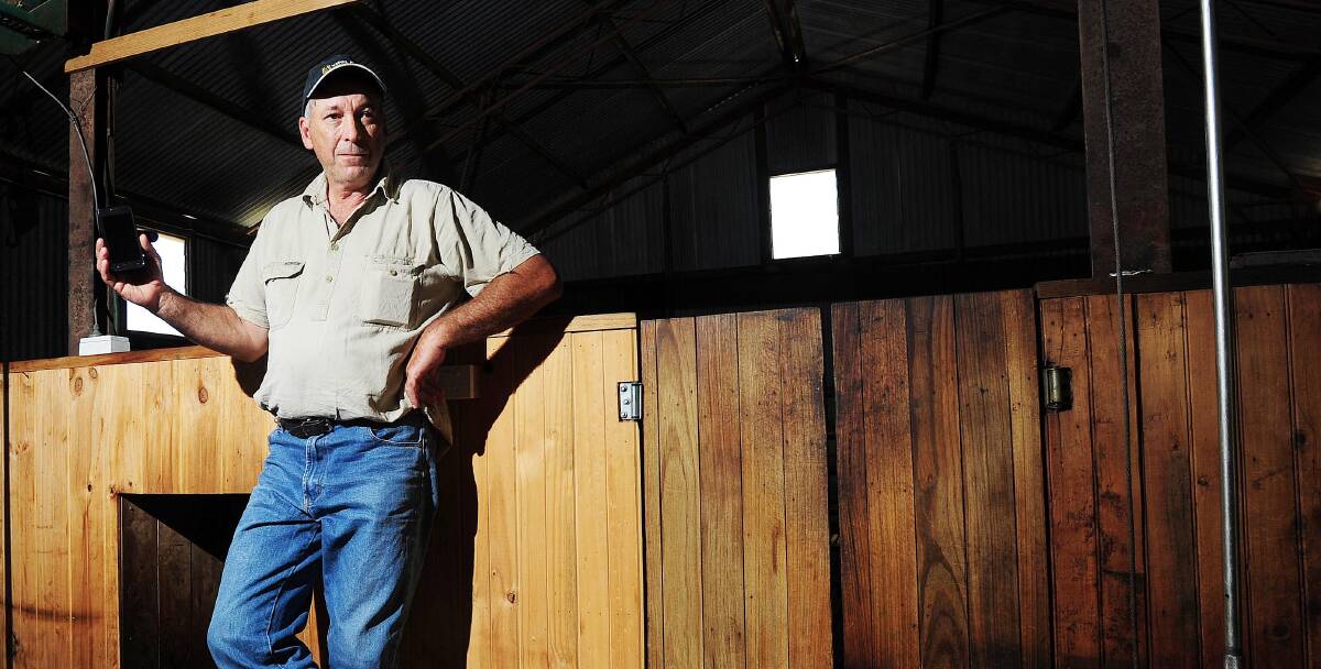 NO SERVICE: Yerong Creek farmer Graham Mott has been left without any phone service after a lighting strike took out his landline last week. His property is in a mobile phone blackspot. Picture: Kieren L Tilly