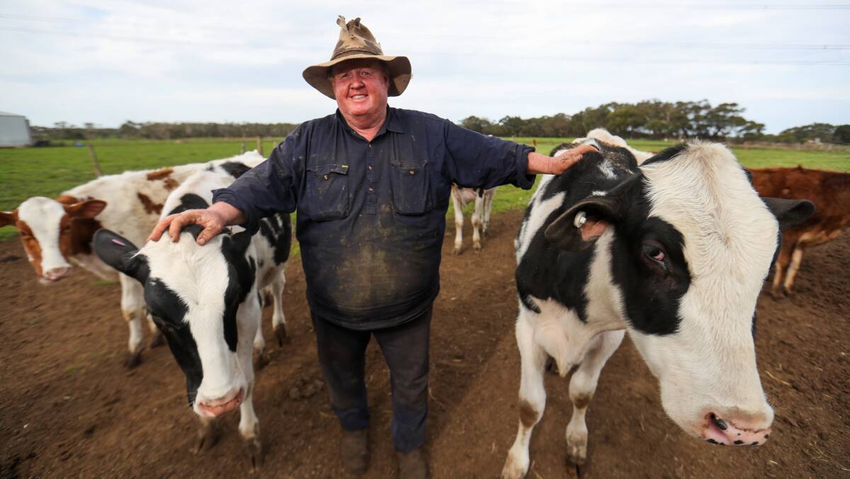 ESCAPING DROUGHT: Dairy farmer Greg Anderson has moved from Cobram to the south-west due to drought and pressures on the dairy industry in northern Victoria. Photo by Morgan Hancock.