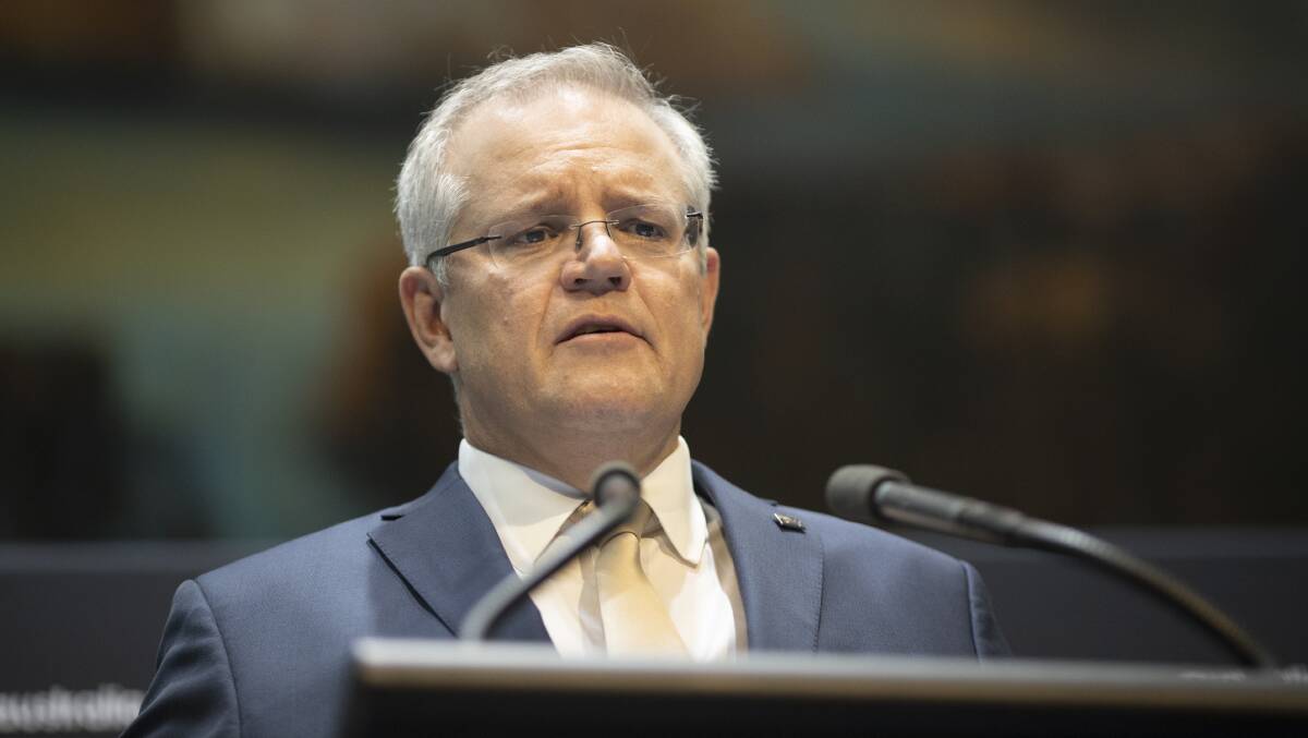Prime Minister Scott Morrison said current rules would remain in place for four at least another weeks. Picture: Sitthixay Ditthavong