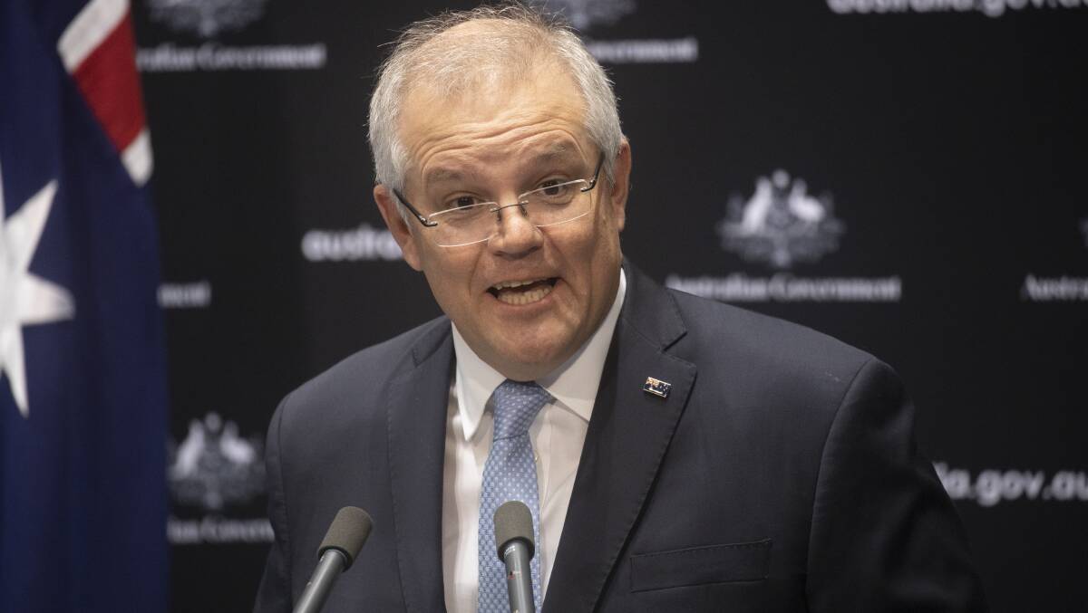 Prime Minister Scott Morrison said states needed to do more of the fiscal heavy lifting. Picture: Sitthixay Ditthavong