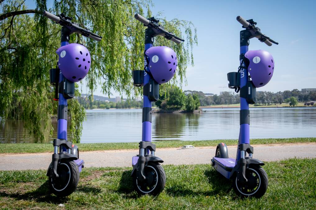 Zoom zoom: Electric scooters that can be used around Canberra's Lake Burley Griffin. A trial with them in Albury is being supported by the Border city's council.