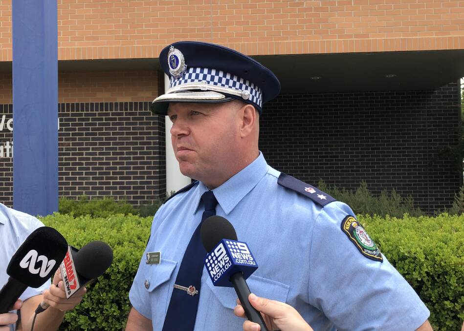 LARGE-SCALE INQUIRY: Superintendent Bob Noble of Wagga police addresses the media in relation to Strike Force Seger, which is looking into cattle fraud. Picture: Jody Lindbeck