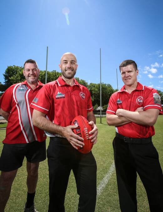 PUSH THE CONTENDER: Federal's coaching trio of Gerard Midson, Steven Fouracre and Troy Price will need to put their heads together to topple Bullioh.