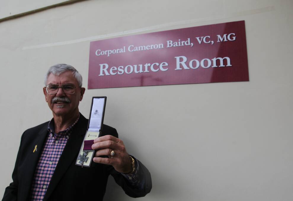 RECOGNITION: Doug Baird was on hand to unveil a dedication to his son on the 20th anniversary of the Hume Veterans' Information Centre. Picture: CHRIS YOUNG