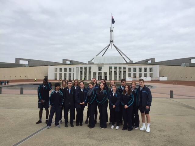 UP CLOSE: Wodonga Senior Secondary College students visited Parliament House in Canberra on Thursday, as the leadership spill began to take shape, resulting in Scott Morrison becoming Australia's 30th prime minister.