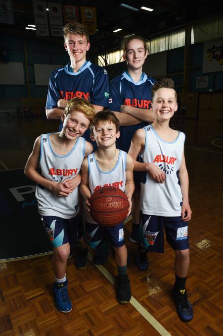 NEXT GENERATION: Under 18 stars Will Bowden, 16, and Iziah Bodycott, 16, are headed to the Spalding Junior State Cup, along with under 12 players Harry Dean, 11, Cooper Hall, 10 and Sonny Junck, 11. Picture: MARK JESSER
