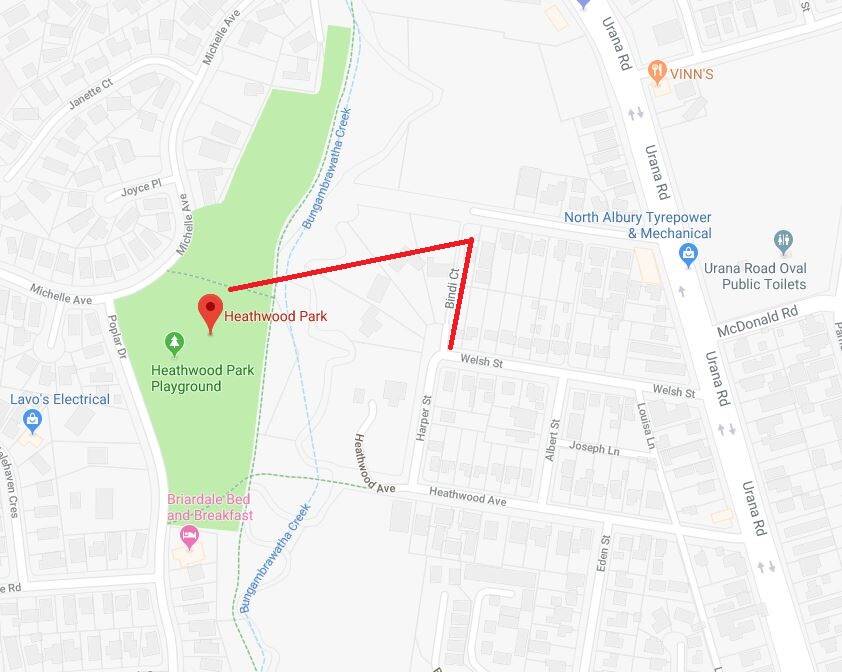 The teenager was walking his dog in Heathwood Park when he was approached by the man. After he was challenged by two witnesses, the man fled across Bungambrawatha Creek and down Bindi Court.