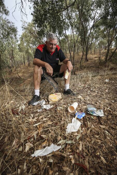 ENOUGH IS ENOUGH: Cr Henk Van de Ven is tired of people chucking rubbish out of their car windows, and is urging the public to join the EPA's 'Report a Tosser' campaign. Picture: JAMES WILTSHIRE