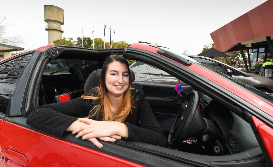 KEYS TO SUCCESS: Albury's Tegan Winter obtained her P-plates through the Road2Wheels program which was run by ATEL. Picture: MARK JESSER