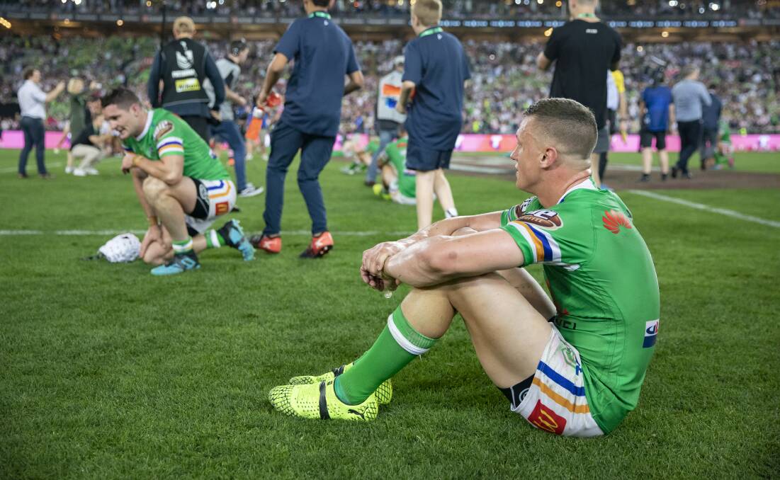 The Raiders were gutted after losing the grand final. Picture: Sitthixay Ditthavong