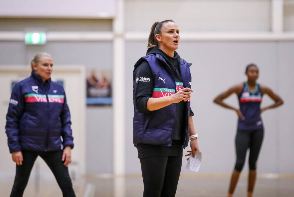 Sharelle McMahon at a Vixens training session earlier this year. Picture courtesy MELBOURNE VIXENS

