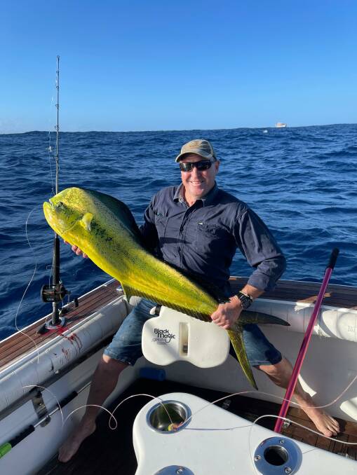 SENSATIONAL: Darren Read caught this magnificent dolphin fish (also known as a mahi-mahi) while fishing over at Bermagui earlier this week. Picture: Supplied