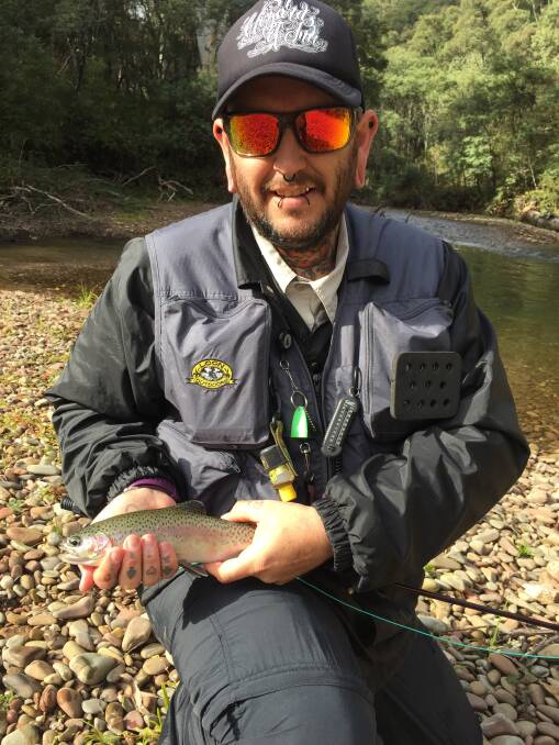 BEAUTY: Chris McFarlane caught this rainbow trout fishing on the fly. Streams seem to be fishing pretty well. 