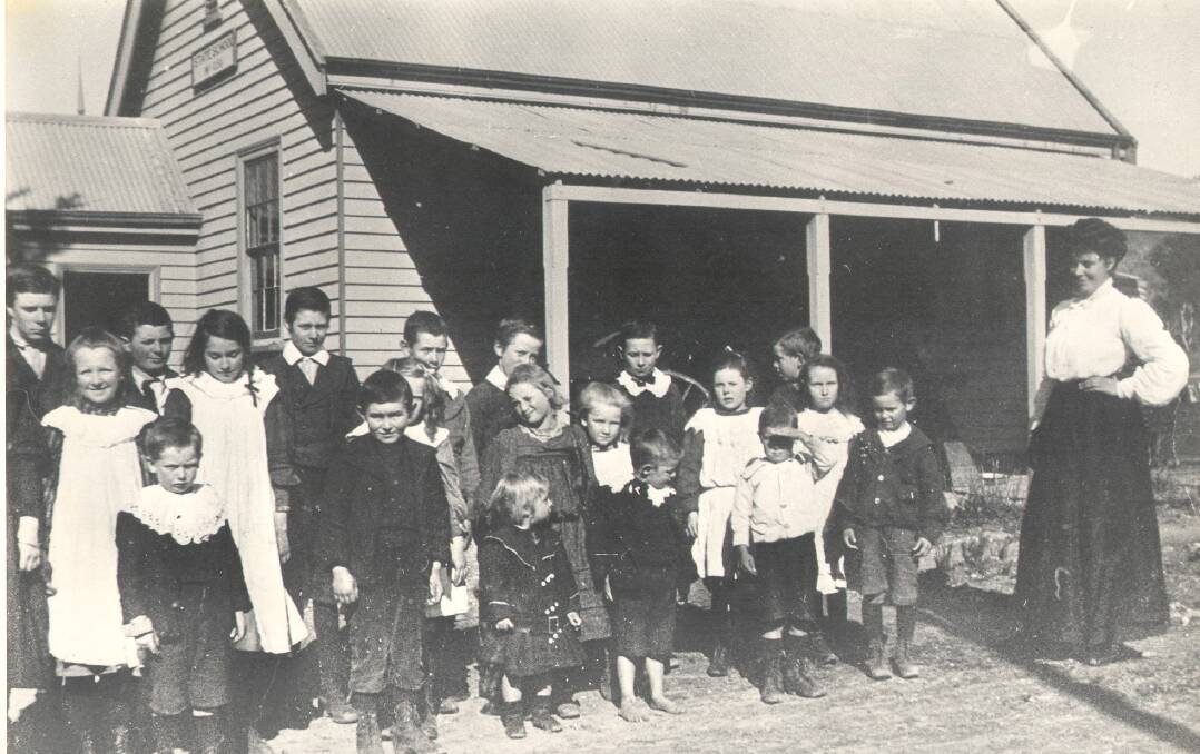 MOMENT IN TIME: A Wodonga West Primary School teacher and pupils. Picture: SUPPLIED