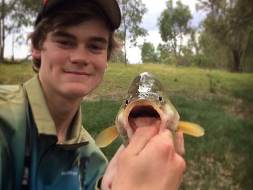 FRONT ON: Connor Heir caught and released this great 45cm fish while out on the Murray River last weekend. 