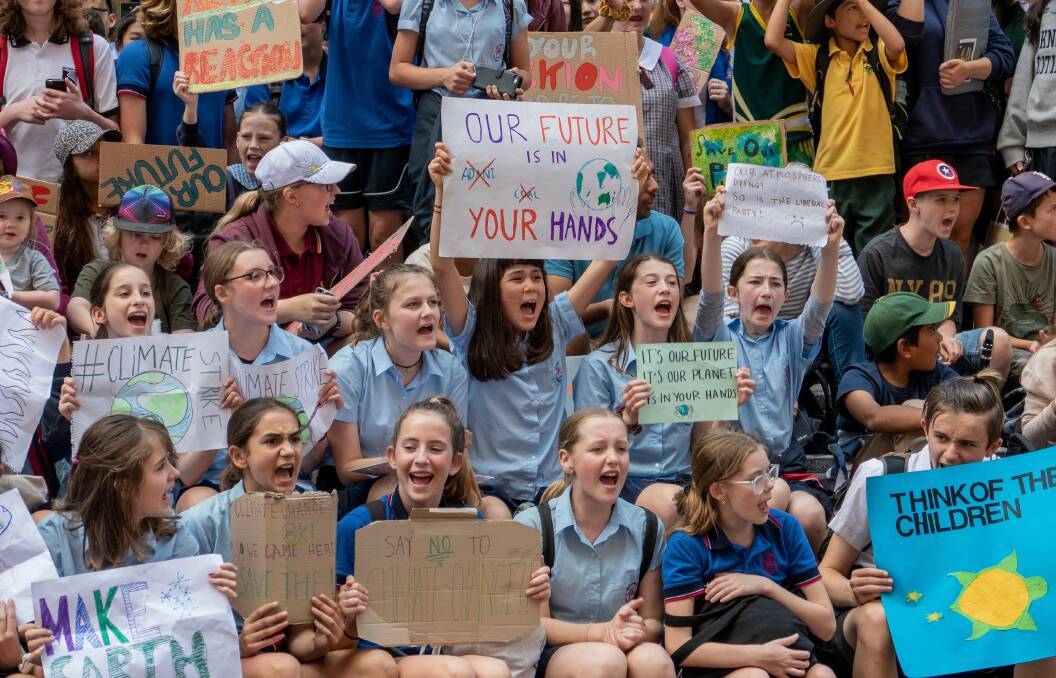 FED UP: Australian school students protest government inaction on climate change. Picture: Holli/Shutterstock