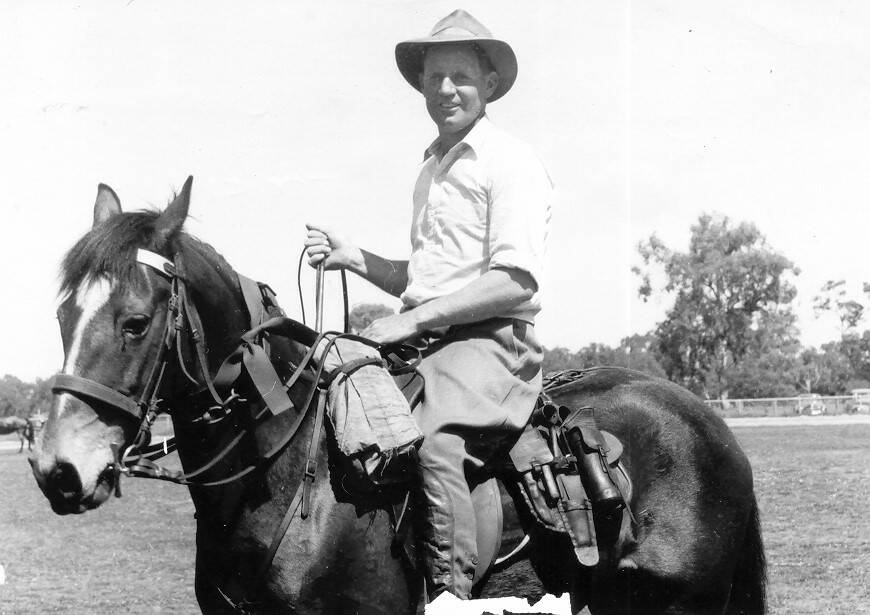 MOMENT IN TIME: Harold Boon and Dolly when winning the Mounted Stockman event in 1948. Picture: Supplied