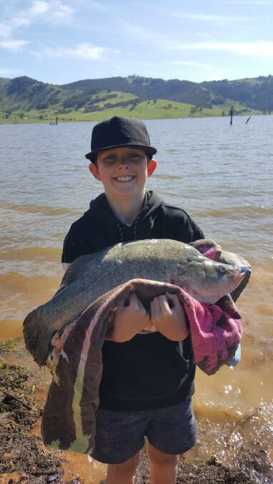 RIPPER: Cohan Bergin caught this yellowbelly at the weir, around Waima. She measured in at 62cm. You can send your pics in to 0475 947 279 or 0475 953 605.