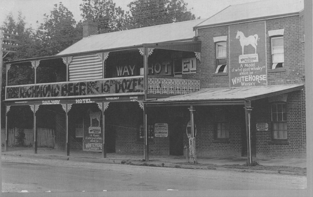 MOMENT IN TIME: Wodonga's Railway Hotel, photographed in February 1929. Picture: SUPPLIED