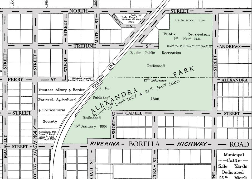 MASTER PLAN: The full extent of Alexandra Park in the 20th century.
