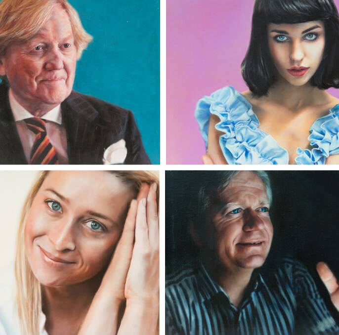 FAMOUS FACES: Some of the portraits on display at Benalla include paintings of former Melbourne mayor Ron Walker, singer Kimbra Johnson, actress Asher Keddie and Nobel laureate Brian Schmidt.