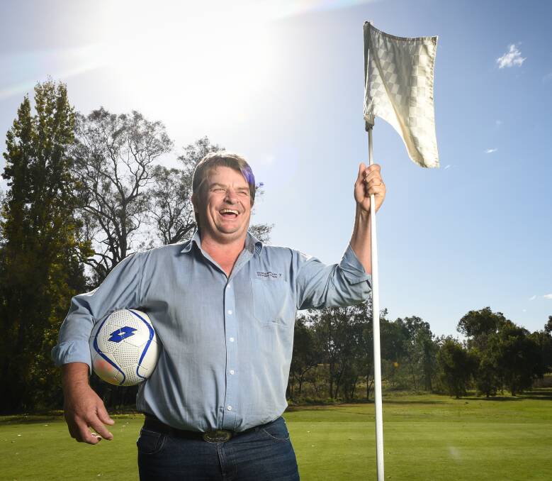 WOULD-BE CHAMPION: Gary Jordan from Boorhaman is heading to Jamberoo to play in the first Australian footgolf open. He hopes he'll do well enough to be picked for an upcoming competition in China. Picture: MARK JESSER