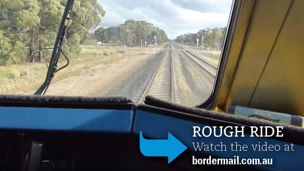 DRIVEN TO DESPAIR: A video taken from the cabin of an XPT train shows how rough a ride the North-East line can be for staff and passengers.