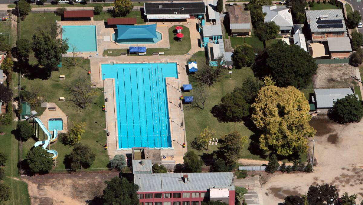 A 2012 aerial photo of the former Stanley Street swimming pool.